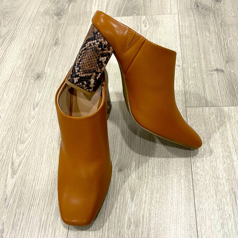 Stunning Women's Paula Mule Heels Cognac - Picture 5 of 11